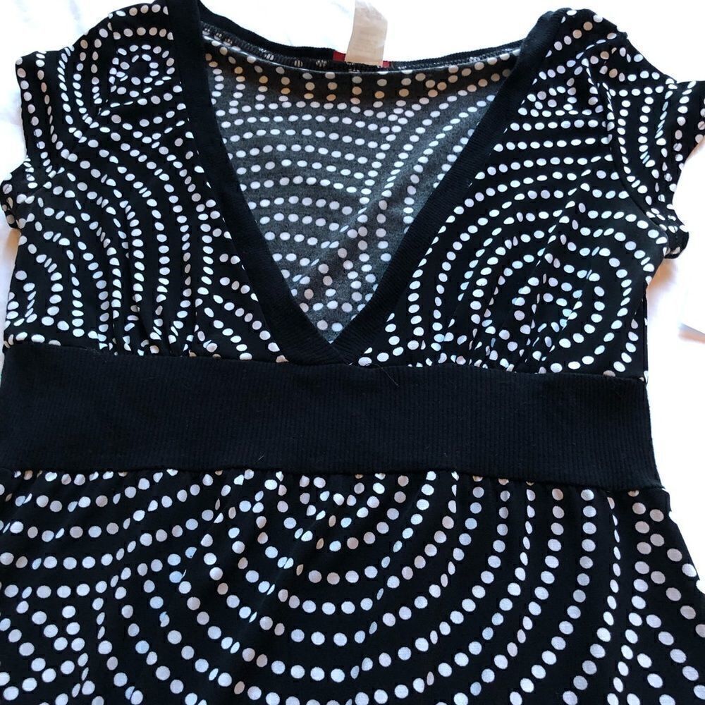 Candy Rain Blouse V neck Black and white Medium - Picture 5 of 5